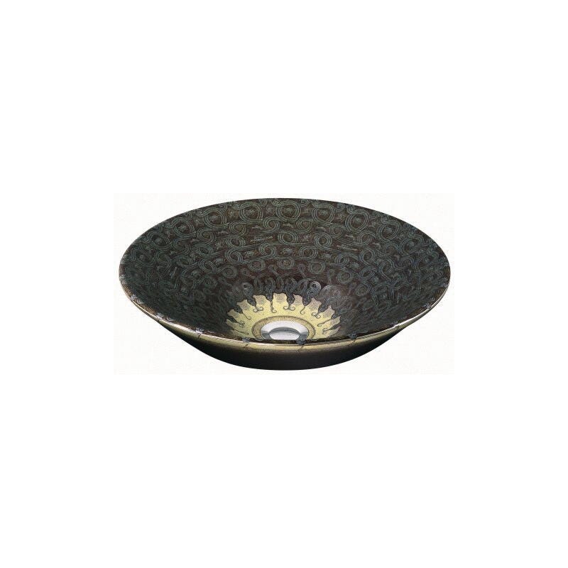 SERPENTINE BRONZE - Vasque en céramique ronde à poser