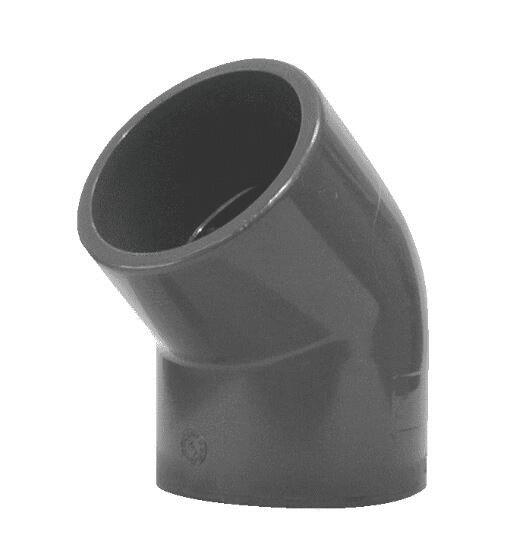 COUDE A COLLER PVC - FF - 45°