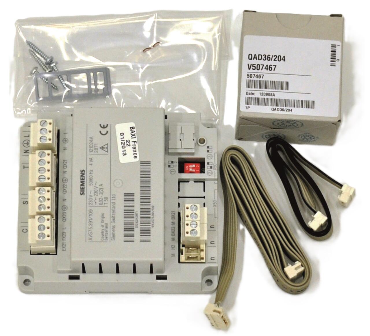 MODULE ENTREE SORTIE AVS 75 - Avec sonde de départ pouvant gérer un circuit sur vanne 3 voies ou un ballon eau chaude sanitaire solaire