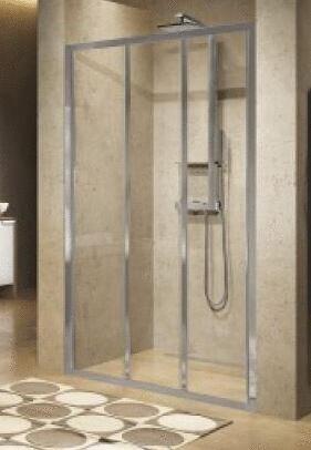 LUNES 2.0 3P - Paroi de douche 3 panneaux coulissant (accès 2 côtés)