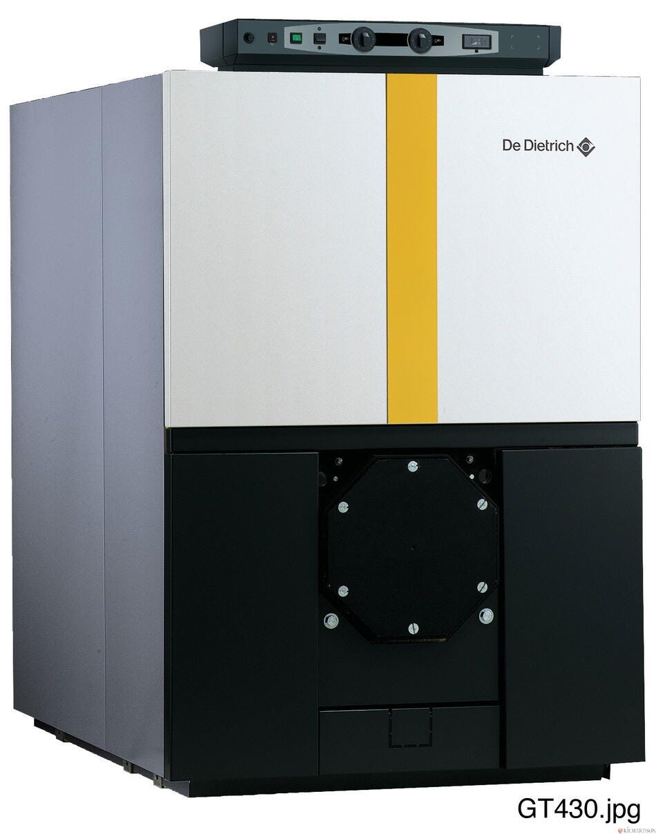 GT 430 - GT 530 - CHAUDIERE FONTE A EQUIPER D'UN BRULEUR FIOUL/GAZ - 310/1450 KW - Chaudière GT 430 - Cheminée - pour chauffage seul - non assemblée