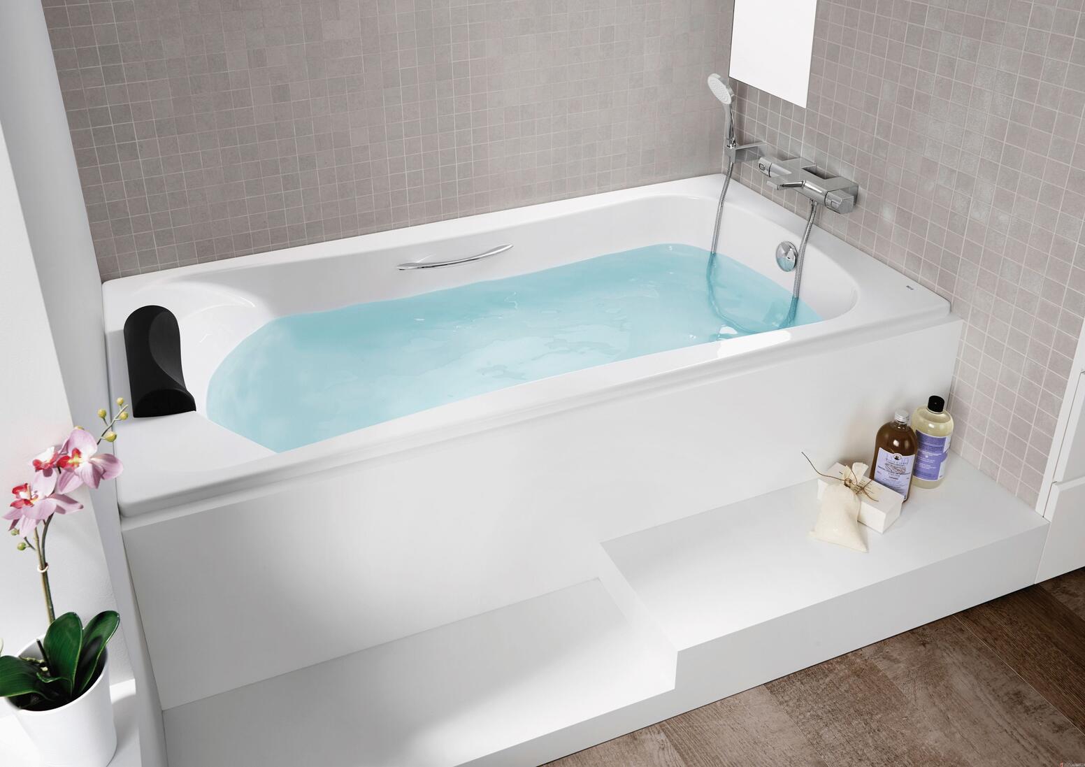 BE COOL - Baignoire rectangulaire à encastrer avec trop-plein automatique - Pieds réglables