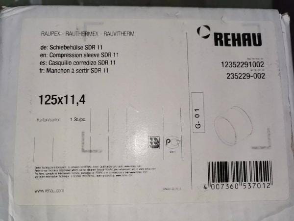BAGUE A SERTIR SDR 11 LX          12352291002 REHAU TUBE  [12352291002]