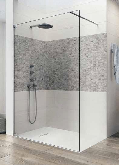 KINEQUARTZ SOLO - Paroi simple pour un espace douche ouvert