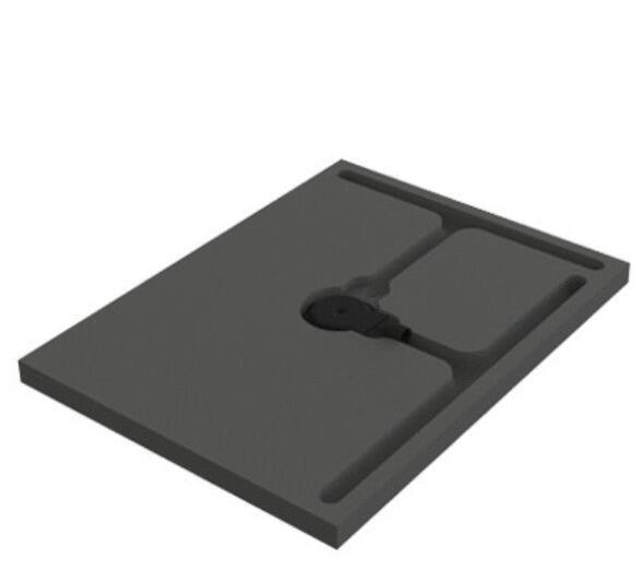 PANODUR SLIM - Receveur prêt à carreler avec siphon Rotaslim et grille carrée