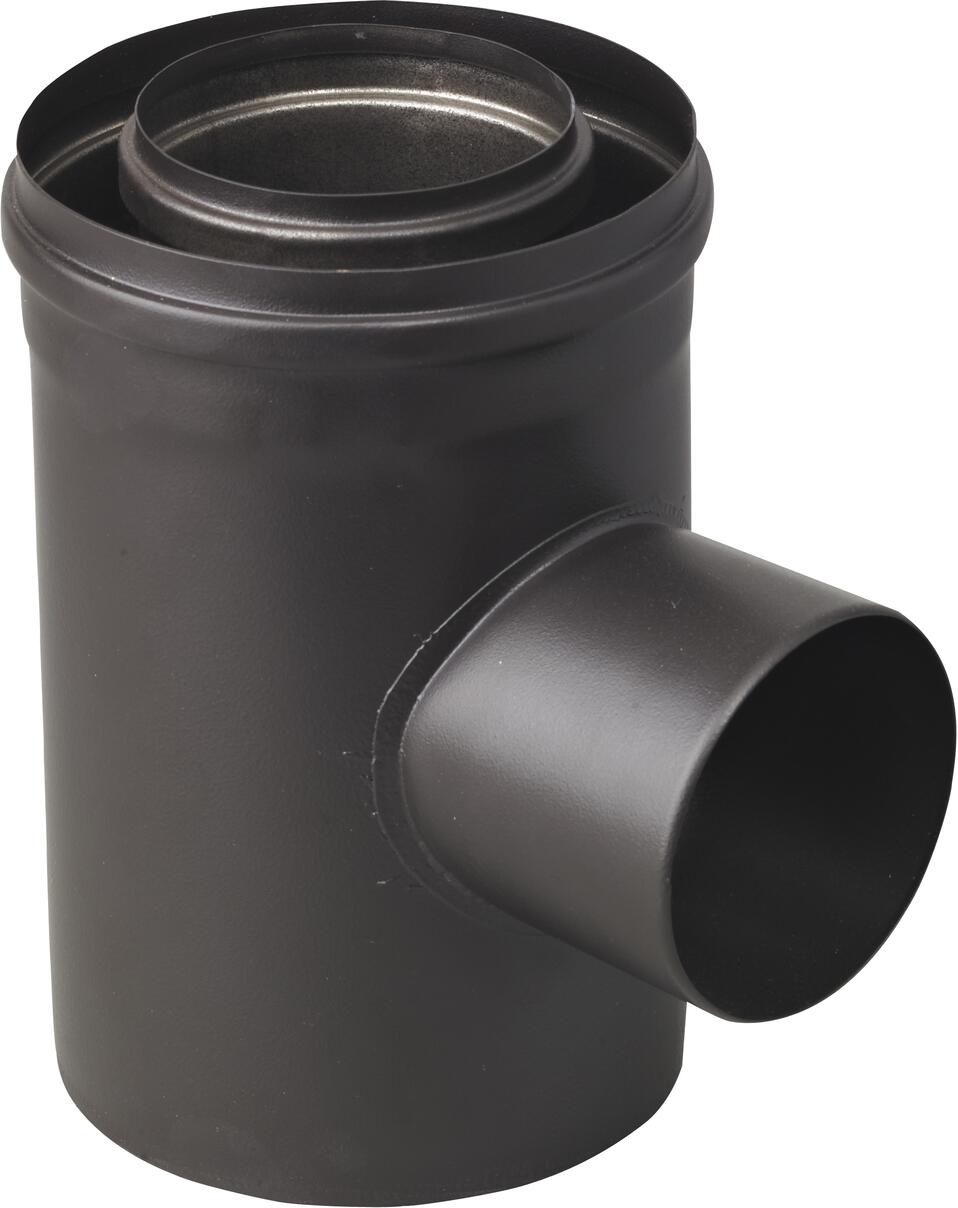 CONDUIT BIOTEN INOX 316 / ACIER - SPECIAL POELE A PELLETS - Système concentrique - Extérieur noir