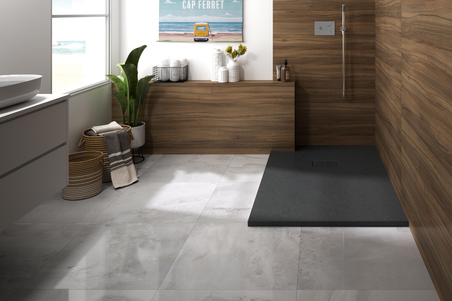 KINEROCK EVO - Receveur extra-plat texturé et coloré en Biolex