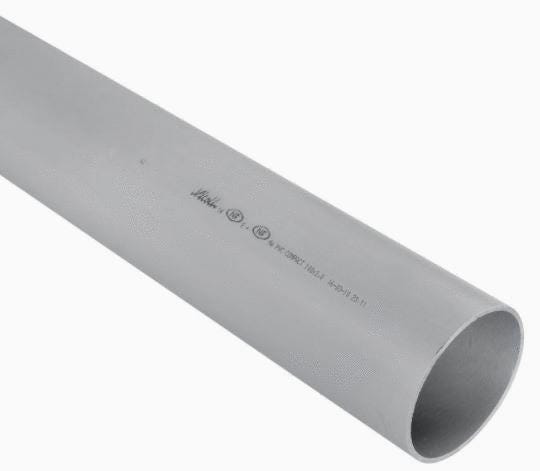 TUBE PVC EVACUATION - Tube PVC compact non prémanchonné