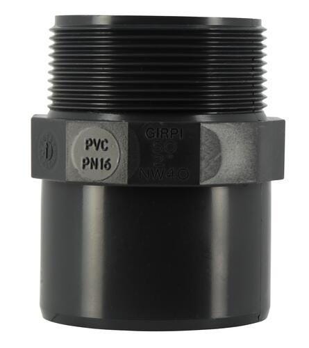 EMBOUT A COLLER / A VISSER PVC-U K62 - FM - Fileté