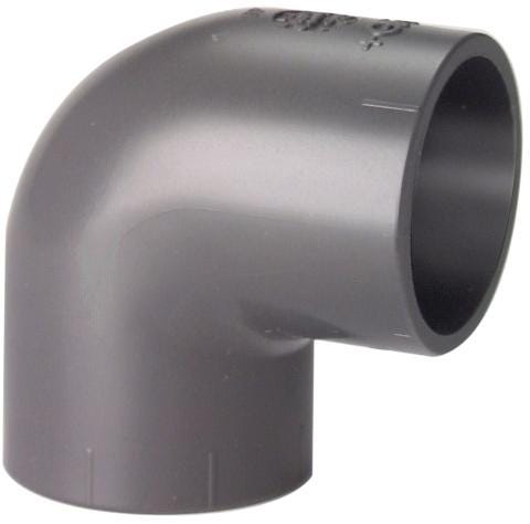 COUDE A COLLER PVC-U METRIQUE - FF - 90°