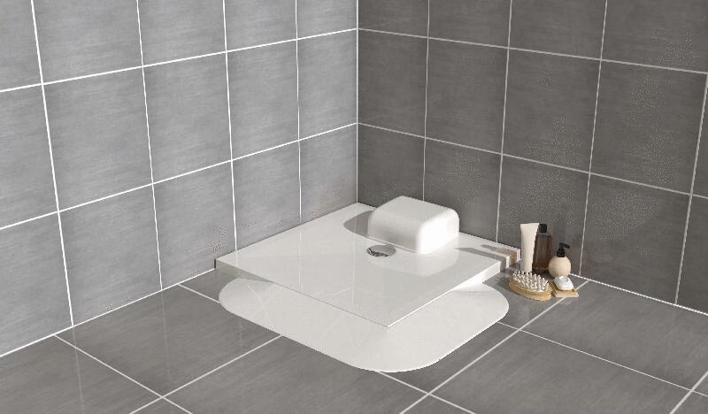 SANILIFE TRAY MATIC - Receveur extra-plat rectangulaire en Biotec avec pompe de relevage intégrée