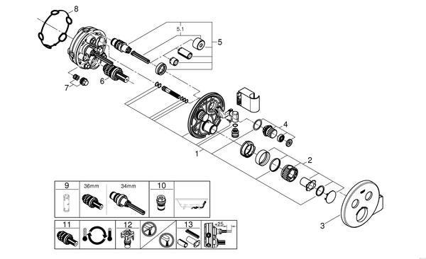 SET DCH GROHTHERM SMARTCONTROL   CHR 34744000 GROHE