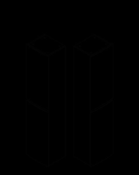 COLONNE BEL-AMI H160 2P CHARN/D GR/PA 1820411 DECOTEC  [1820411]