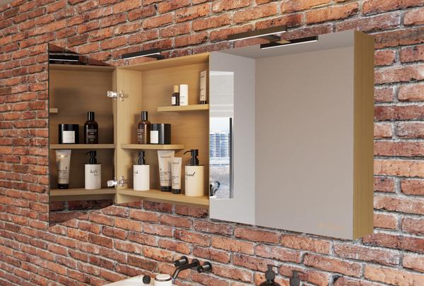 ARMOIRE TOIL. WOODY BOX 120CM/2P       934812 SANIJURA / KOHLER FRANCE  [934812]