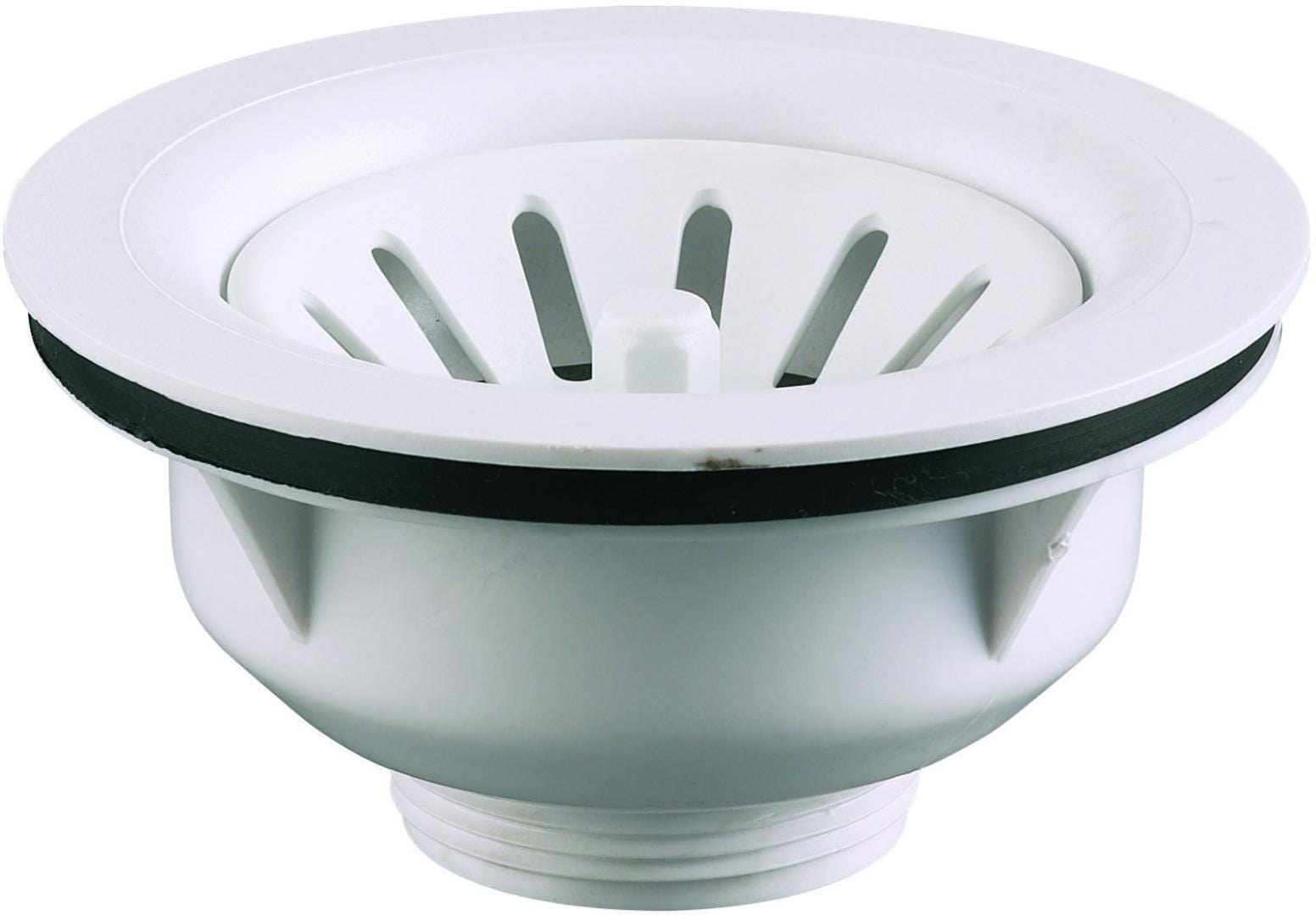BONDE - A panier - Plastique ø 114,5 mm - Pour évier de synthèse perçage ø 90 mm