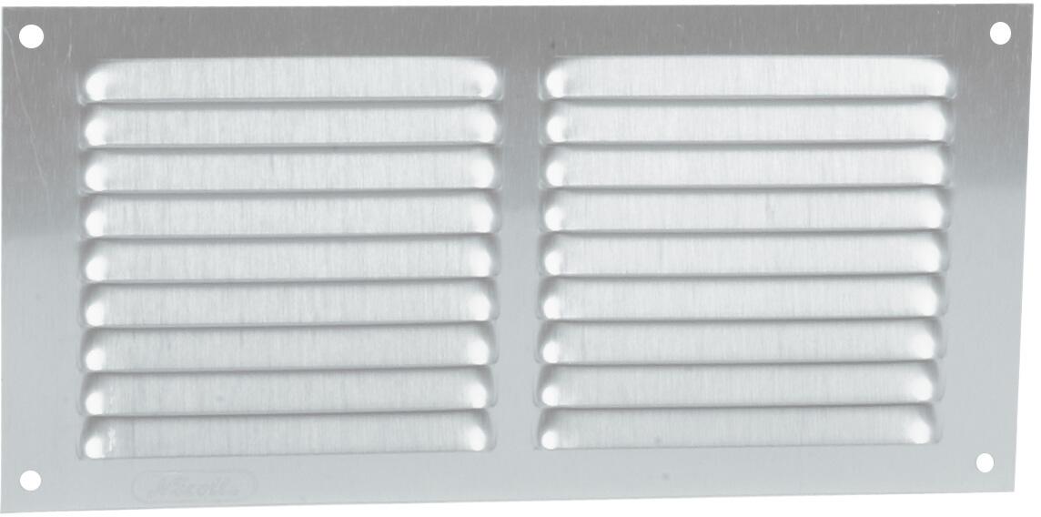 GRILLE D'AERATION A VISSER - En aluminium gris - Persiennes - Avec moustiquaire