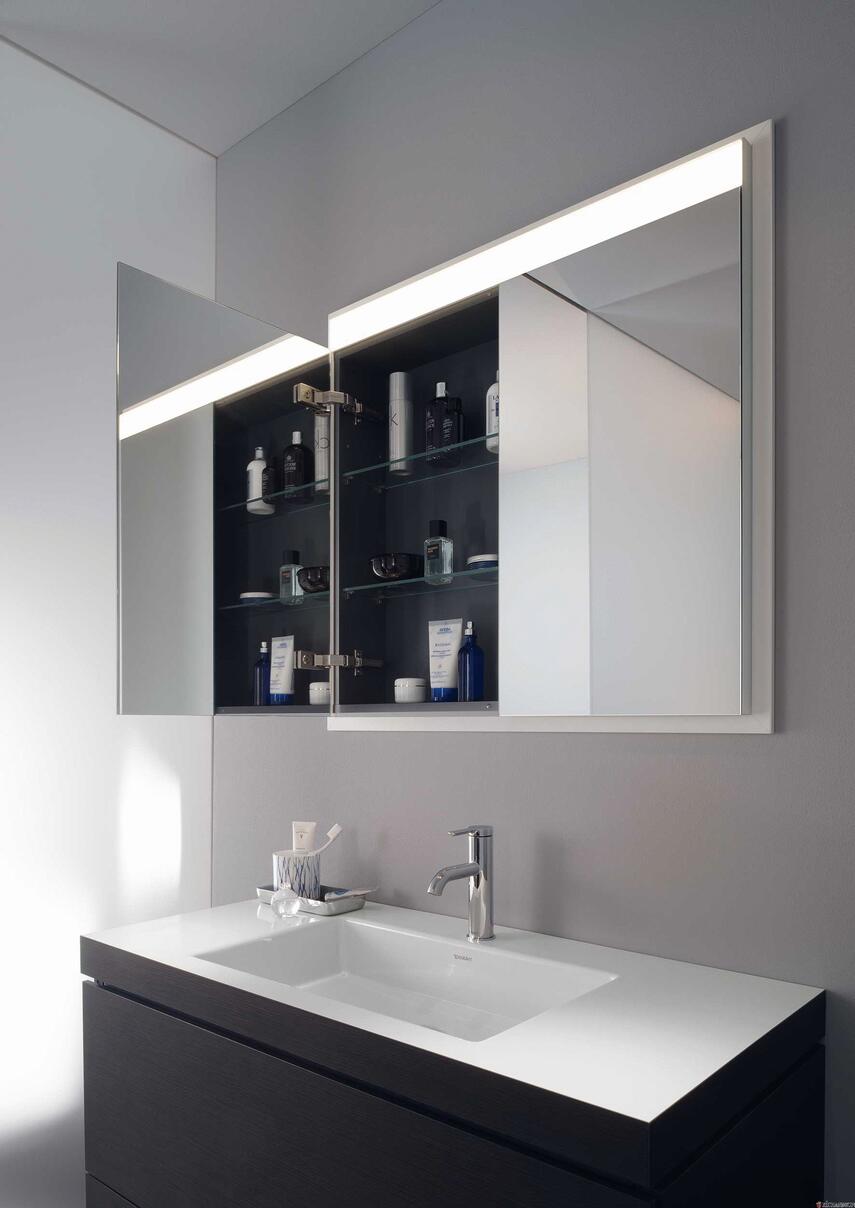 LM - Armoire de toilette encastrée 2 portes miroir