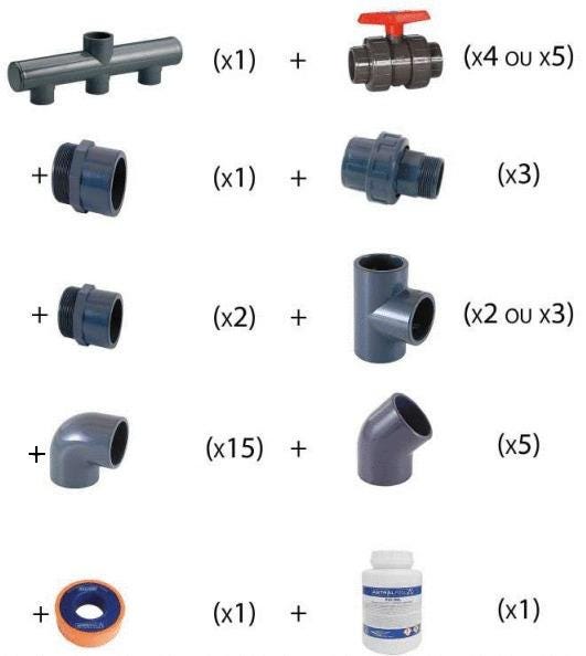 KIT PLOMBERIE D 50 MM               KITPVC105 FLUIDRA  [KITPVC105]