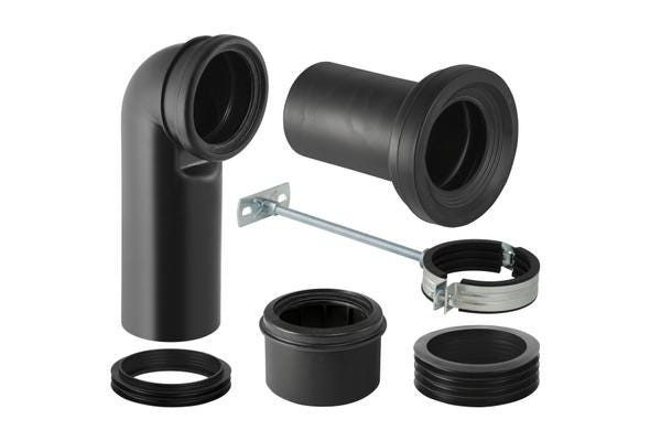 KIT RACCORD. MONOLITH P/WC SOL NOIR 131082161 GEBERIT  [131.082.16.1]