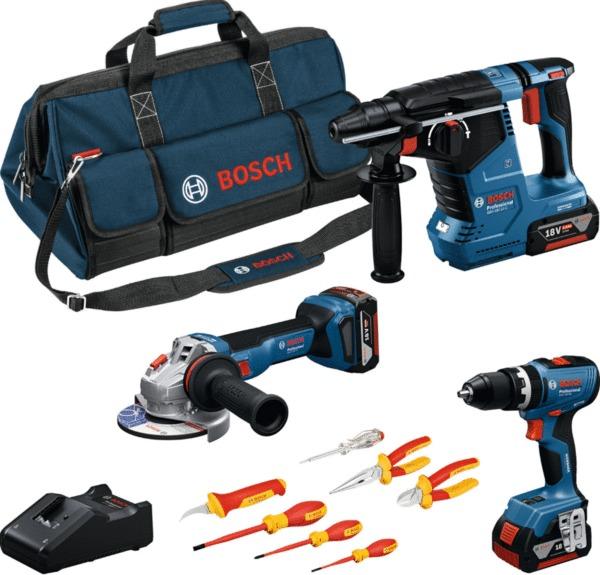 SET COMBINE 18V GSB+GWS+GBH+3X5.0A 0615A5007H BOSCH ELECTROPORTATIF  [0615A5007H]