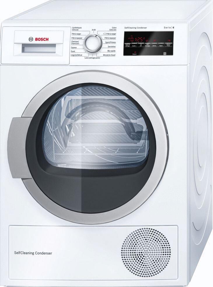 SECHE LINGE CHARGEMENT FRONTAL - Finition : blanc