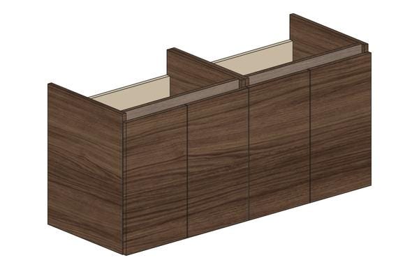 MEUBLE S/PLAN EAZY26 4P 120CM CHENE FON.  ENS