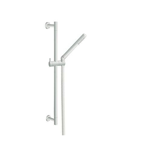 ENSEMBLE BARRE DE DOUCHE ROND BLANC   PD06224 ONDYNA  [PD06224]