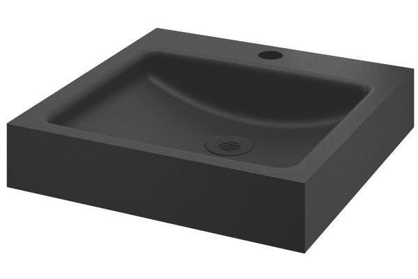LAVABO UNITO MUR/TR D35 CENT/NOIR/MA 121830BK DELABIE G ET J  [121830BK]