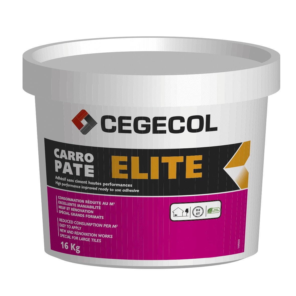 CARROPATE ELITE - Adhésif sans ciment D2 à consommation réduite au m² pour la pose de carreaux en murs intérieurs