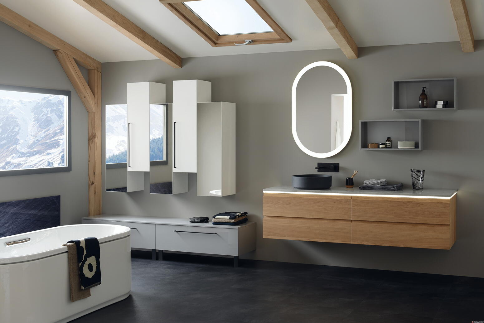 REFLET OBLONG - Miroir rétro-éclairage LED