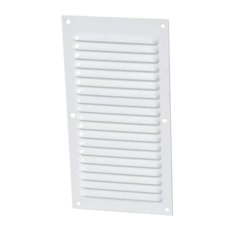 GRILLE D'AERATION A VISSER - En aluminium laqué blanc - persiennes - avec moustiquaire (en vrac)