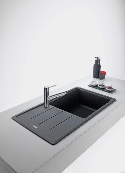BASIS - Evier à encastrer réversible Fragranit