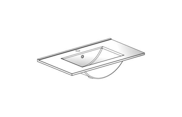 PLAN CERAMIQUE EAZY26 SPLE VASQUE 81CM  TK152
