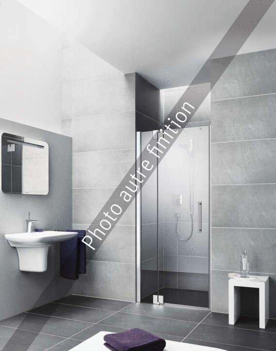 FILIA XP - Porte pivotante avec partie fixe, mécanisme de relevage à l'ouverture et fermeture magnétique  - Hauteur : 200 cm - Ep. du verre : 6 mm
