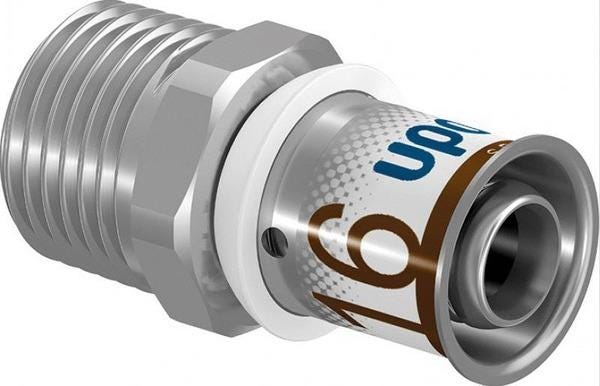 RACCORD S-PRESS PLUS MULTICOUCHE - Raccord à sertir fileté