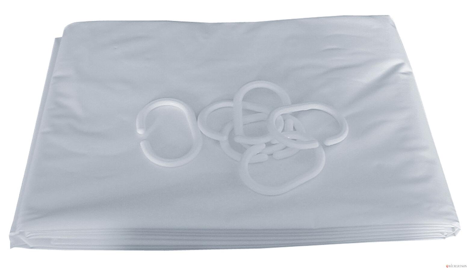 RIDEAUX DE DOUCHE - Tissu polyester Hydroperlé - Base lestée avec fil plombée