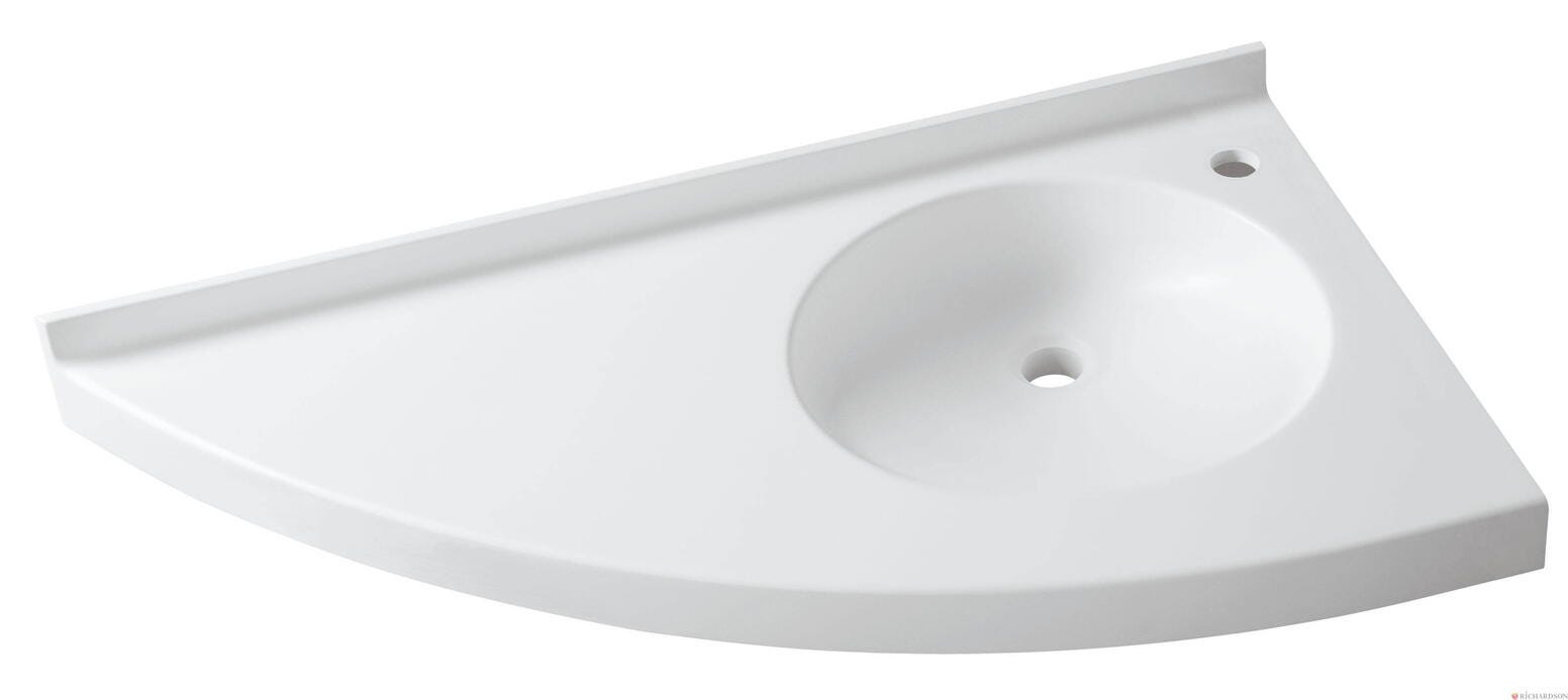 VARICOR FLORAC ASYMETRIQUE - Plan moulé autoportant Avec remontée arrière de 40 mm et retombée avant de 64 mm