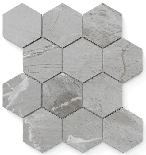 CAR. MARVEL BARDIGLIO GREY MOSAICO ESAGO AS39
