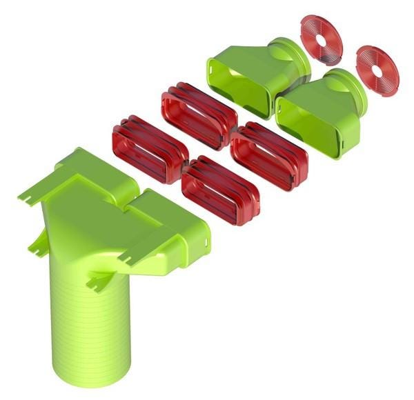KIT RACCORDEMENT 90 AIR EXC.AE55SC 125 188574 UBBINK  [188574]