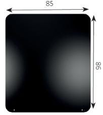 PLAQUE PLANCHER 98X85 EMAIL NOIR 350980
