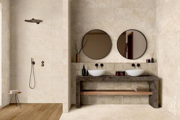 CAR.FABULA TRAVERTINO CROSS BEG 100X100  MPG7