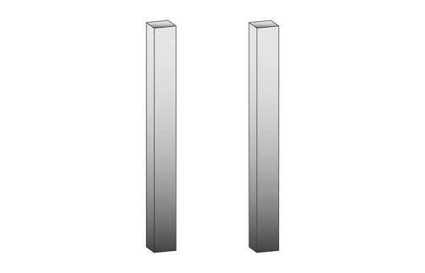 PIEDS ABS EAZY26 H60CM CHROME -PAIRE-   XA941