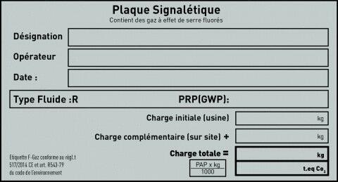 ETIQUETTE - Identification Gaz