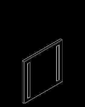 MIROIR MAJOR+ 75CM+2BANDES DE LED     1744611 DECOTEC