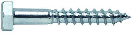ACCESSOIRES VISSERIE - Tirefond, acier zingué blanc - Vis à tête hexagonale DIN 571