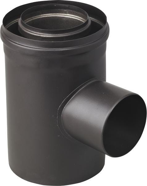 CONDUIT BIOTEN INOX 316 / ACIER - SPECIAL POELE A PELLETS - Système concentrique - Extérieur noir