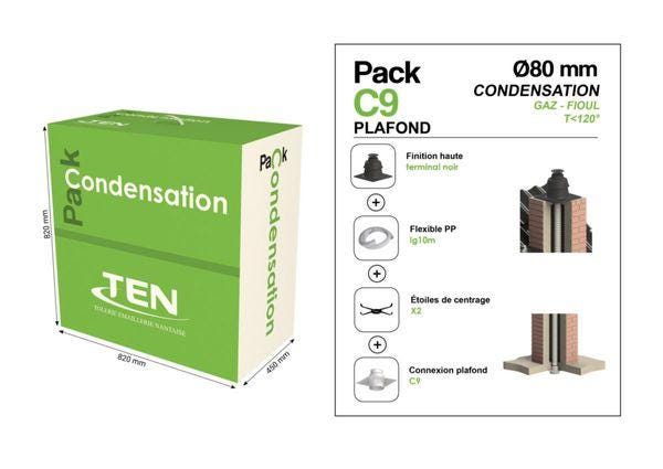 PACK C9 PLAFOND TER NOIR 10M CONDENS80 443996 TOLERIE EMAILLERIE NANT-SETEN