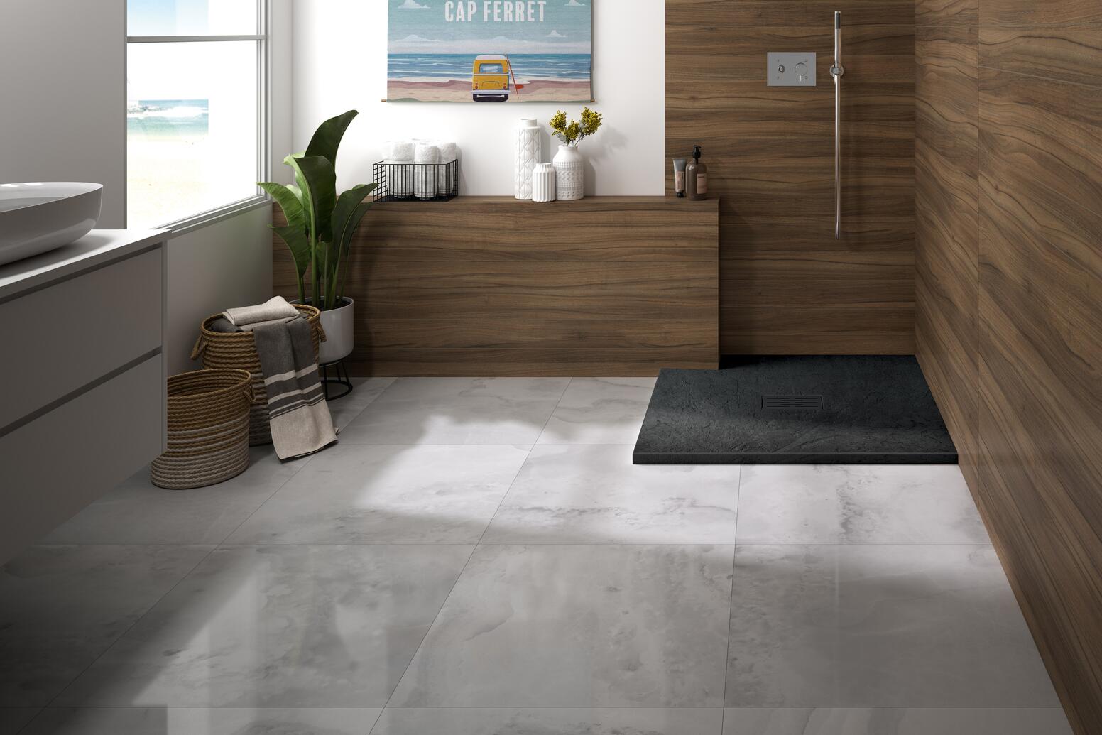 KINEROCK EVO - Receveur extra-plat texturé et coloré en Biolex