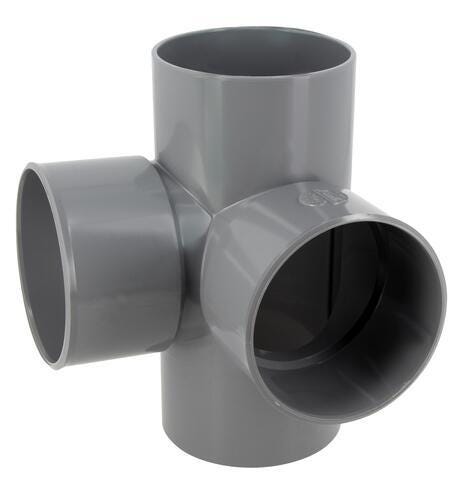 CULOTTE DBL EQUERRE FF PVC D100 GRIS    AT188 NICOLL  [AT188]