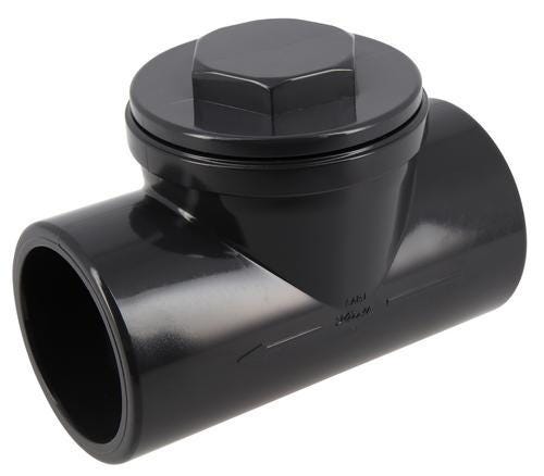 CLAPET ANTI-RETOUR D50 +BOUCHON PVC ANT CARJN NICOLL  [CARJN]